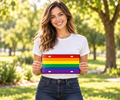 Rainbow Flag Gay Pride LGBT Lesbian Car Tag License Plate 12x6 Striped