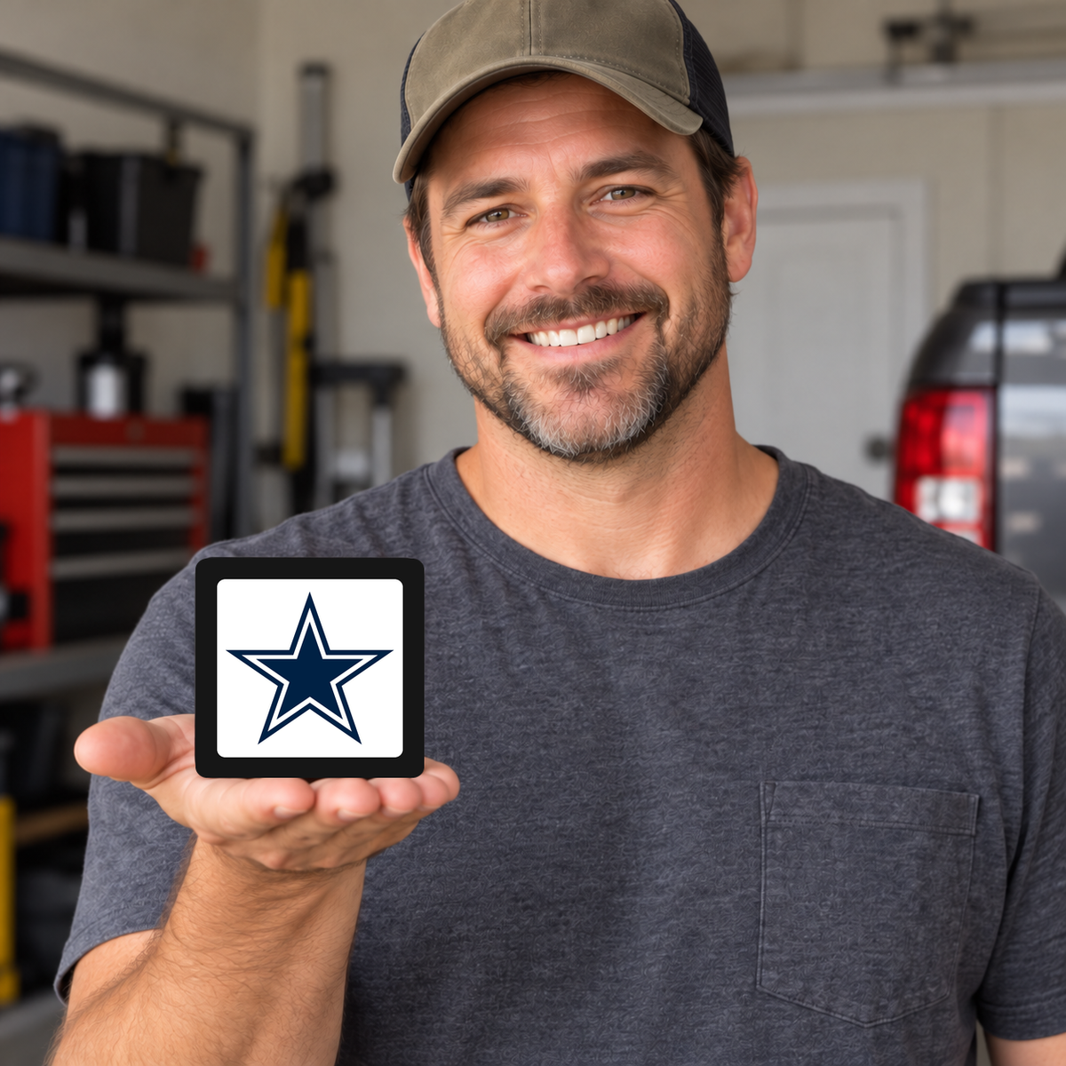 Dallas Cowboys NFL 3-Inch Square Hitch Cover for 1.25 or 2 Inch Receiver