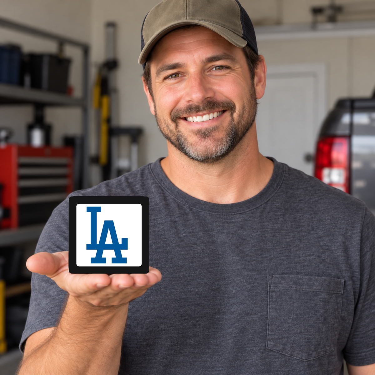 Los Angeles Dodgers MLB 3-Inch Square Hitch Cover for 1.25 or 2 Inch Receiver