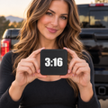 3:16 Jesus Christian 3-Inch Square Hitch Cover | Black & White