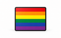 Rainbow Flag Gay Pride LGBT Lesbian Trailer Hitch Cover 2 Inch Receiver