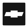 Chevy White Bowtie on Black 3-Inch Square Hitch Cover for 1.25 or 2 Inch Receiver