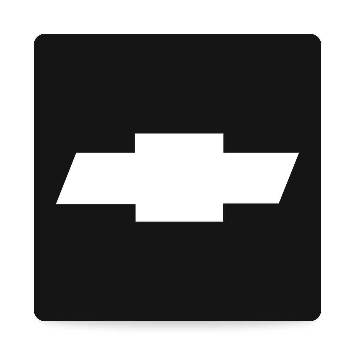 Chevy White Bowtie on Black 3-Inch Square Hitch Cover for 1.25 or 2 Inch Receiver