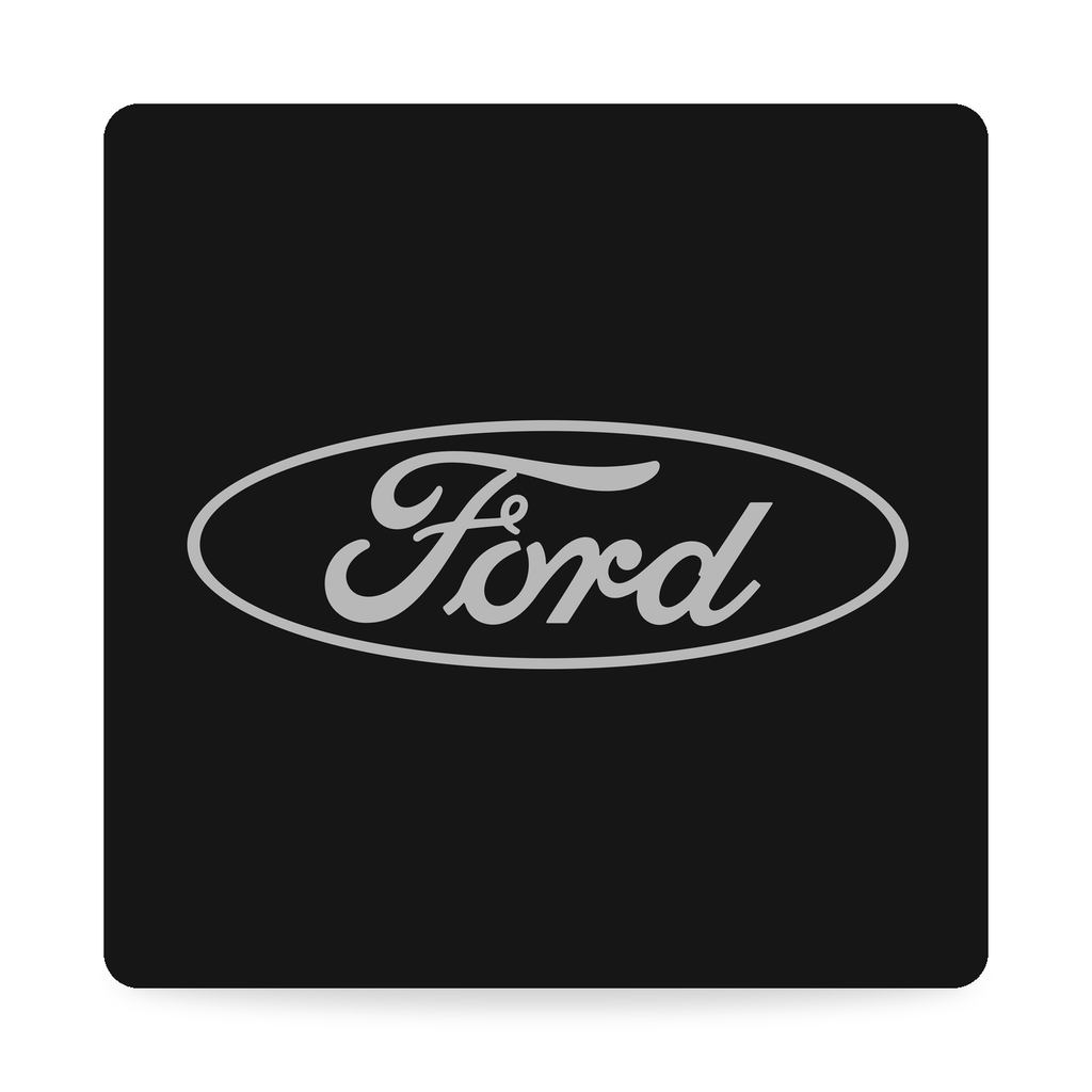 Ford Black Silver Blackout 3-Inch Square Hitch Cover for 1.25 or 2 Inch Receiver