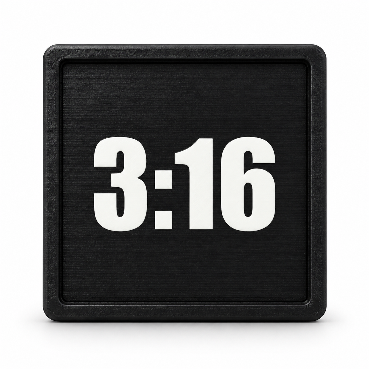 3:16 Jesus Christian 3-Inch Square Hitch Cover | Black & White