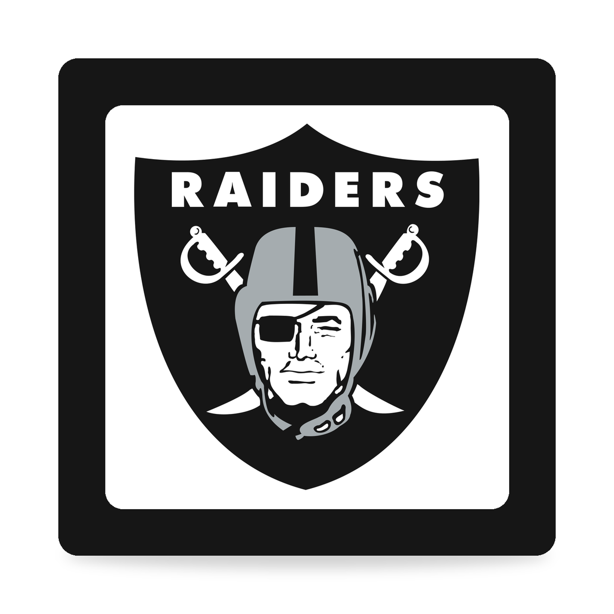 Las Vegas Raiders NFL 3-Inch Square Hitch Cover for 1.25 or 2 Inch Receiver