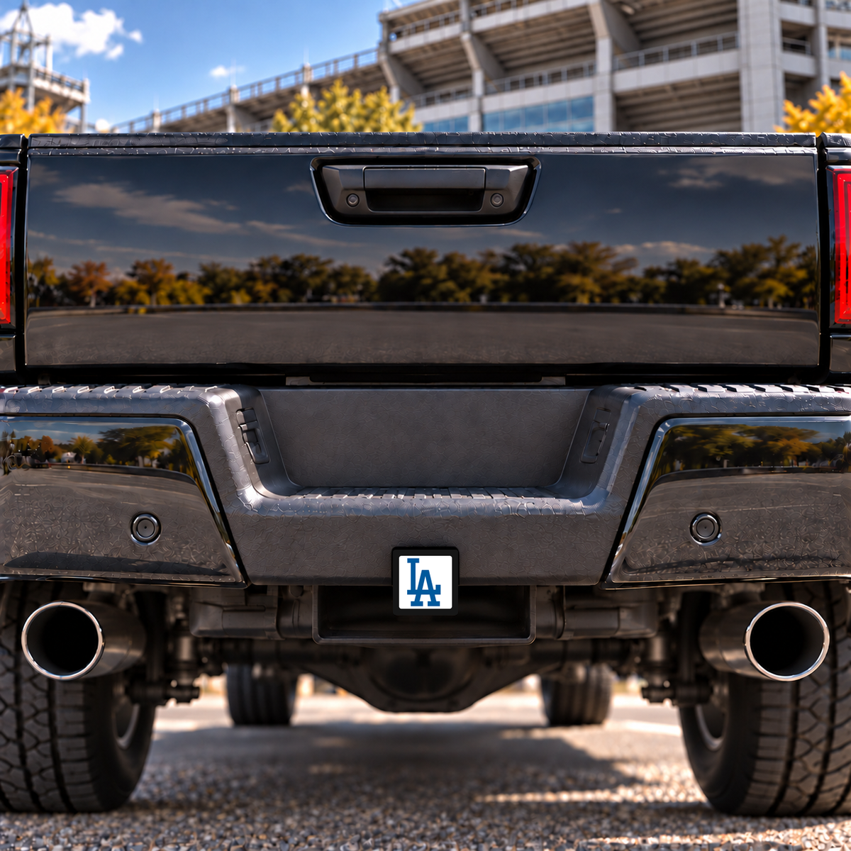 Los Angeles Dodgers MLB 3-Inch Square Hitch Cover for 1.25 or 2 Inch Receiver