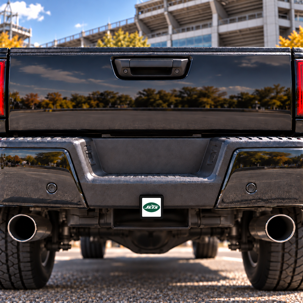 New York Jets NFL 3-Inch Square Hitch Cover for 1.25 or 2 Inch Receiver