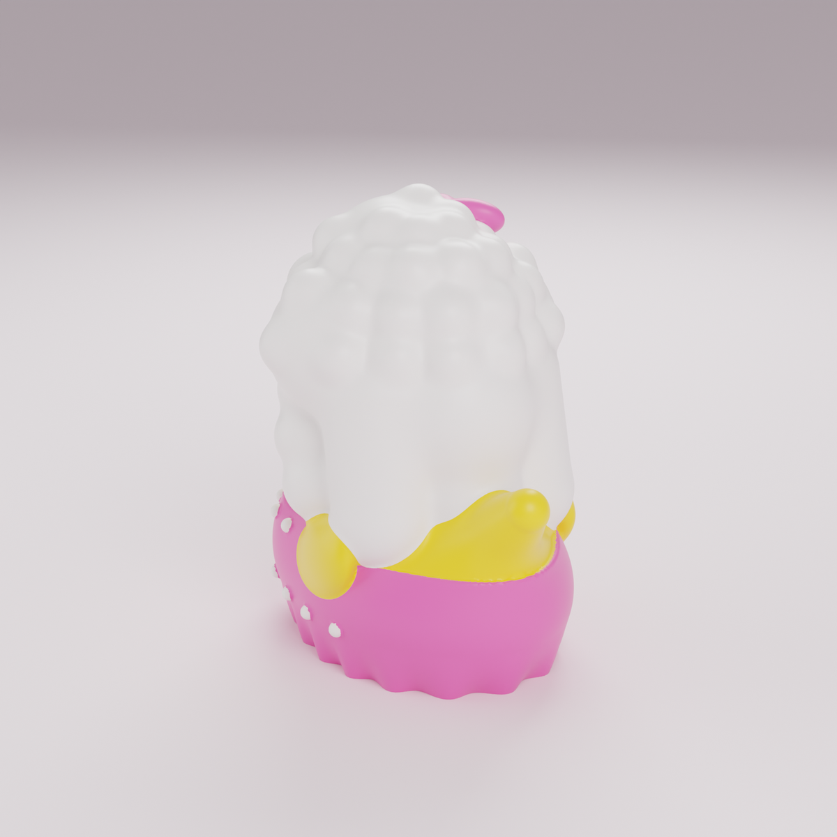Country Diva Duck Figurine — Pink Dress & White Hair