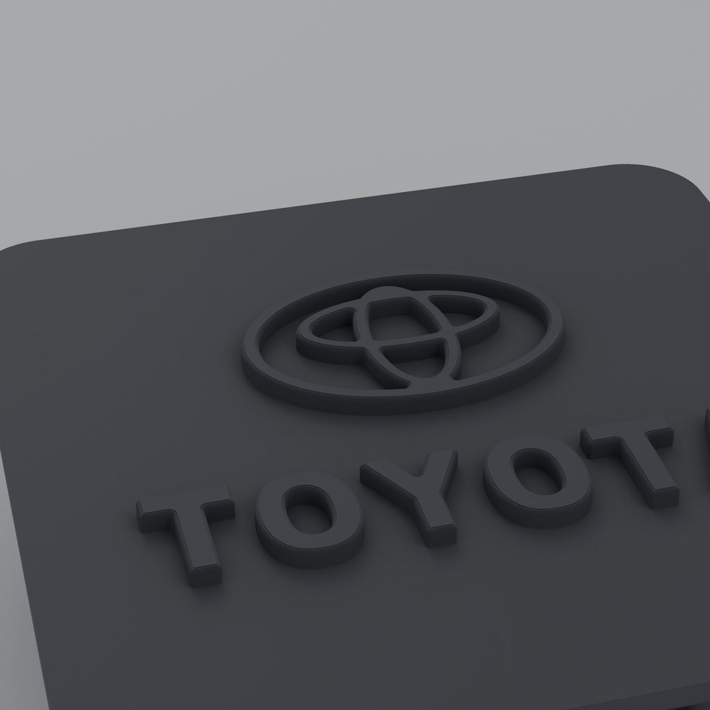 Hitch Receiver Plug Cover for Toyota Cars, Trucks and SUVs - Raised Logo, Textured Face