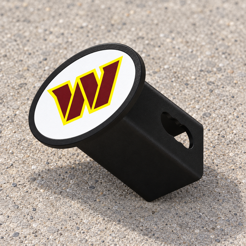 Washington Commanders Oval Trailer Hitch Cover 2 Inch Receiver Plug Cap NFL - product illustration