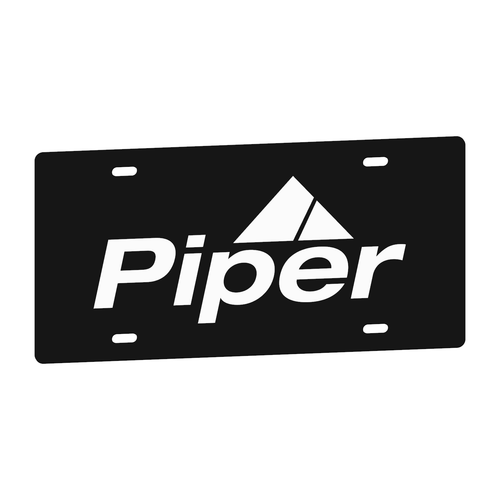 Piper decorative tag - exact CAD angled rendering