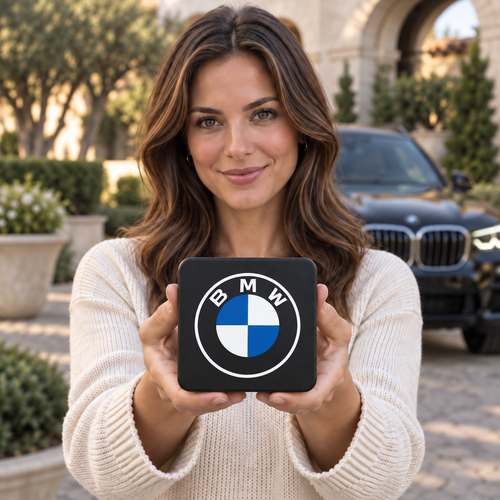 BMW Logo Hitch Cover 2 Inch Receiver Black Trailer Truck SUV Tow 3D Printed