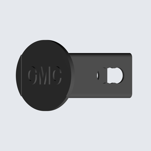 GMC oval trailer hitch cover view 2