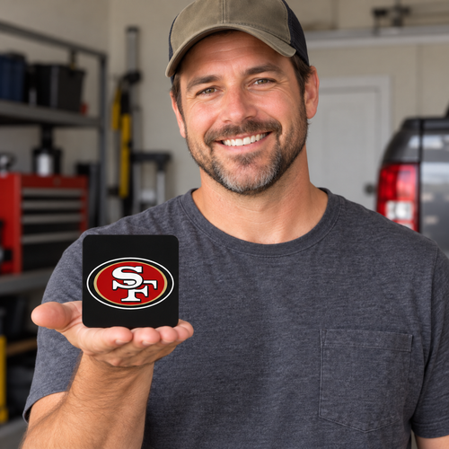 San Francisco 49ers NFL 3-Inch Square Hitch Cover for 1.25 or 2 Inch Receiver