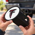 Atlanta Falcons Oval Trailer Hitch Cover 2 Inch Receiver Plug Cap NFL - product illustration