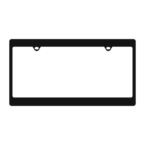 BMW M License Plate Frame Black Recessed Back White Silver Logo - product illustration