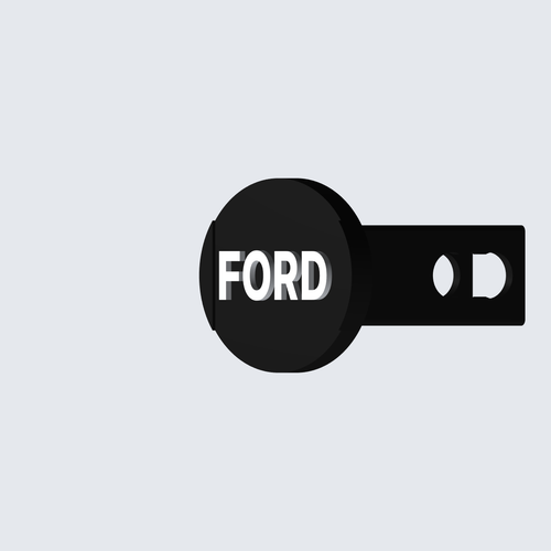 Ford oval trailer hitch cover view 11