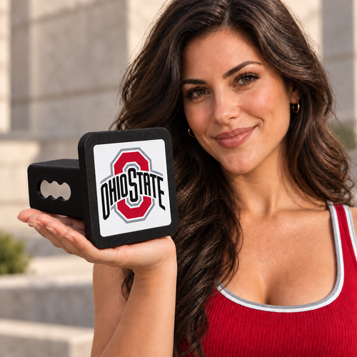 Ohio State Buckeyes Trailer Hitch Cover 2 Inch Receiver