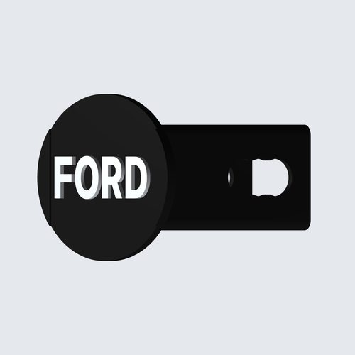 Ford oval trailer hitch cover view 5