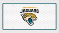 Jacksonville Jaguars License Plate Car Tag 12x6 Honeycomb Black Teal Border - product design illustration
