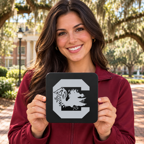 South Carolina Gamecocks Blackout Trailer Hitch Cover 2 Inch Receiver