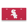 Chicago White Sox License Plate Car Tag 12x6 Red White Solid - exact CAD front view