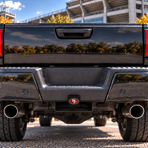 San Francisco 49ers NFL 3-Inch Square Hitch Cover for 1.25 or 2 Inch Receiver