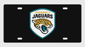 Jacksonville Jaguars License Plate Car Tag 12x6 Black Honeycomb Shield - product design illustration