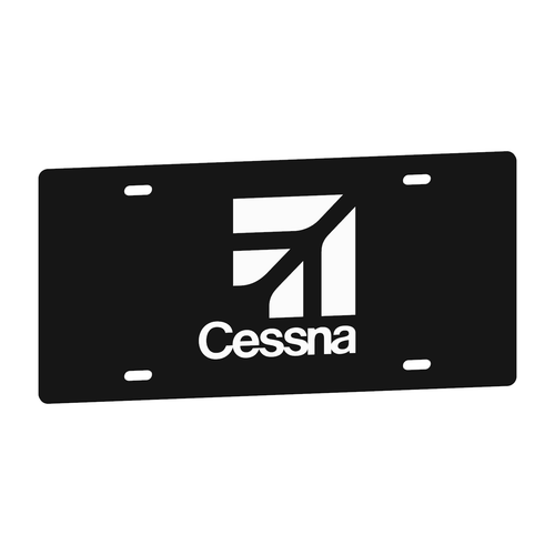 Cessna decorative tag - exact CAD angled rendering