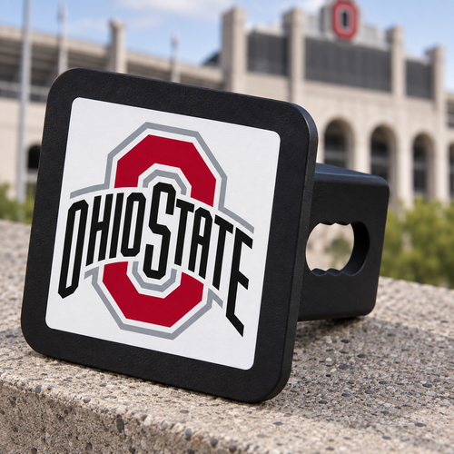 Ohio State Buckeyes Trailer Hitch Cover 2 Inch Receiver