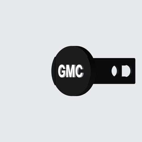 GMC oval trailer hitch cover view 11