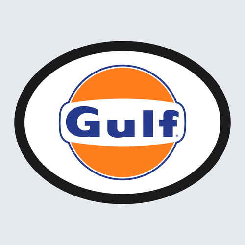 Gulf Logo Oval Trailer Hitch Cover 2 Inch Receiver Plug Cap - product illustration