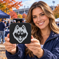 UConn Huskies Blackout Trailer Hitch Cover 2 Inch Receiver Black