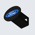 Ford Logo Oval Trailer Hitch Cover 2 Inch Receiver Plug Cap - product illustration
