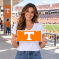 Tennessee Vols License Plate Volunteers 12x6 Orange White T Border Front Car Tag