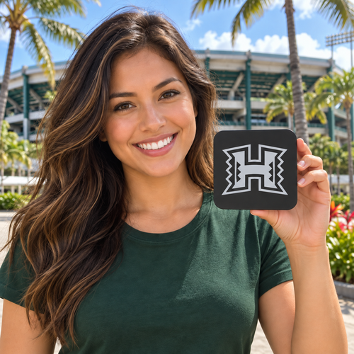 Hawaii Rainbow Warriors Blackout Trailer Hitch Cover 2 Inch Receiver