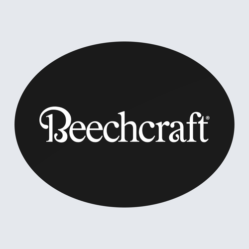 Beechcraft Logo Oval Trailer Hitch Cover 2 Inch Receiver Plug Cap - product illustration