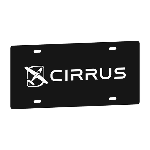 Cirrus decorative tag - exact CAD angled rendering
