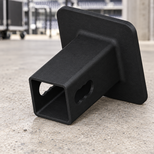 Akron Zips Blackout Trailer Hitch Cover 2 Inch Receiver Black Gray