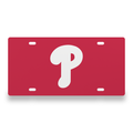 Philadelphia Phillies License Plate Car Tag 12x6 Red White Solid - exact CAD front view