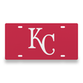 Kansas City Royals License Plate Car Tag 12x6 Red White Solid - exact CAD front view