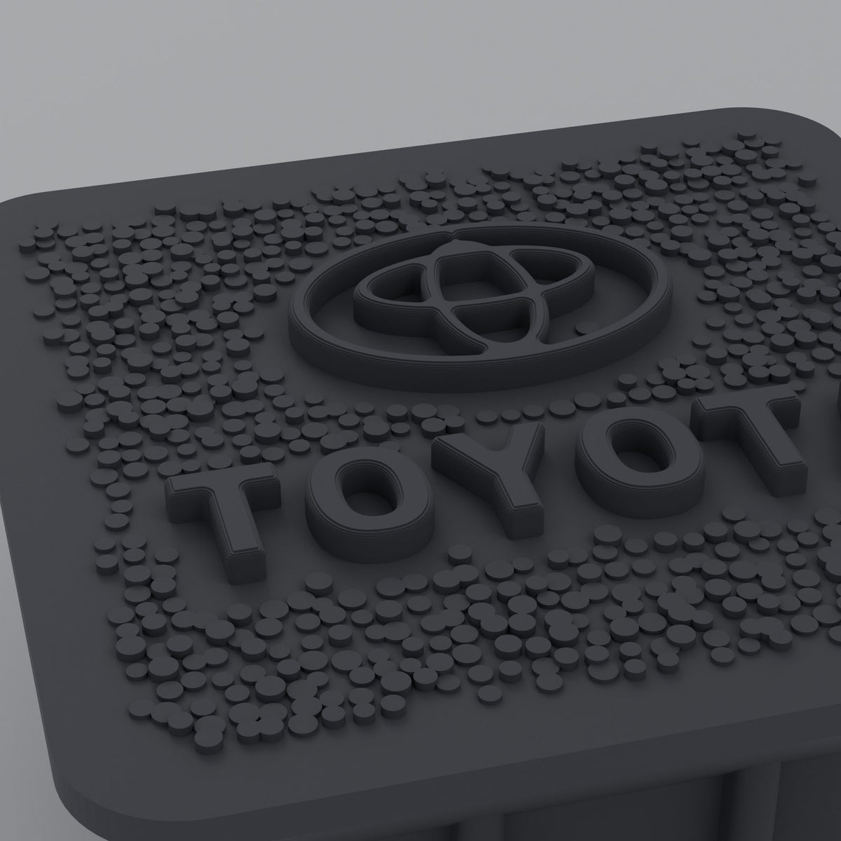 Hitch Receiver Plug Cover for Toyota Cars, Trucks and SUVs - Raised Logo, Textured Face