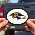 Baltimore Ravens Oval Trailer Hitch Cover 2 Inch Receiver Plug Cap NFL - product illustration