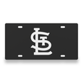 St Louis Cardinals License Plate Car Tag 12x6 Black White Solid - exact CAD front view