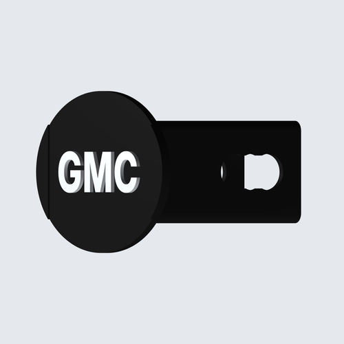 GMC oval trailer hitch cover view 5