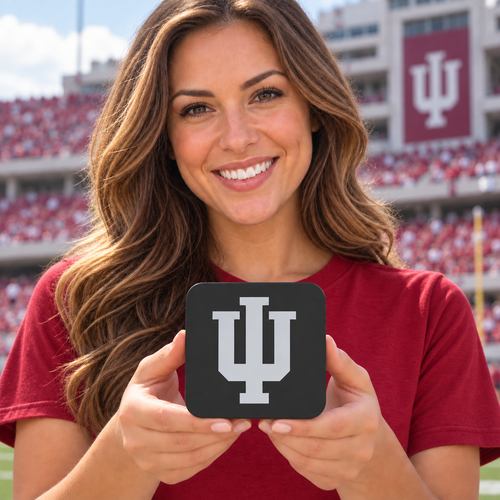 Indiana Hoosiers Blackout Trailer Hitch Cover 2 Inch Receiver Black