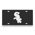 Chicago White Sox License Plate Car Tag 12x6 Black White Solid - exact CAD front view