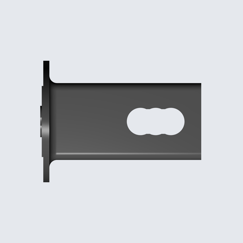 GMC oval trailer hitch cover view 3