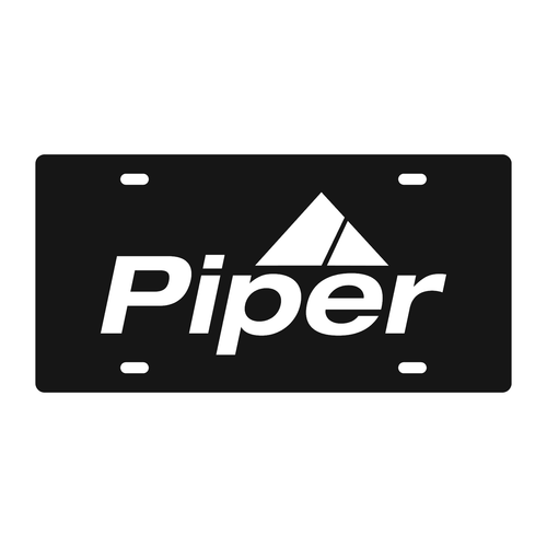 Piper decorative tag - exact CAD front rendering
